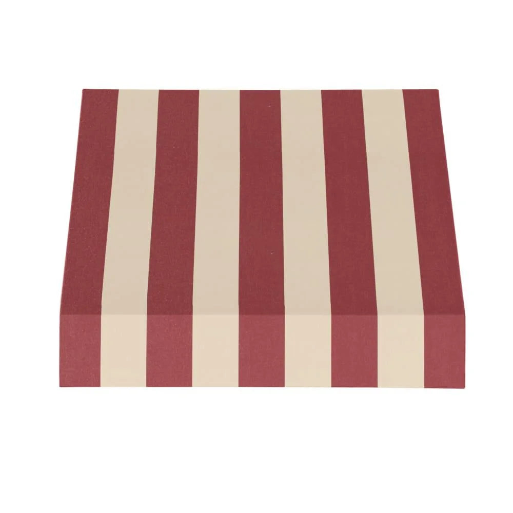 Burgundy/Tan Stripe Acrylic Fixed Awning O6769