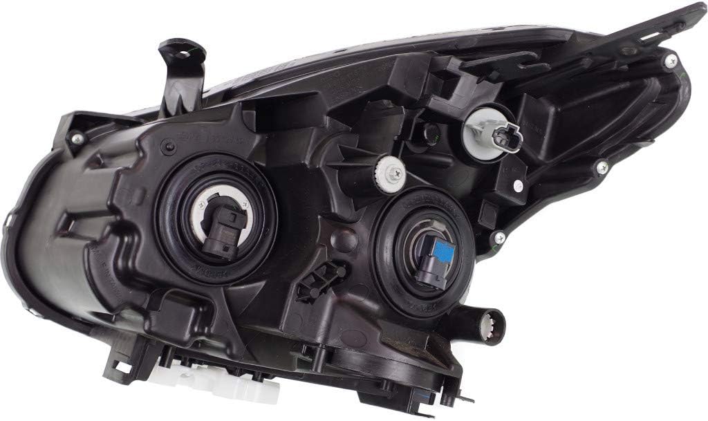 Headlight Assembly Halogen Black Bezel Passenger Side Q3600