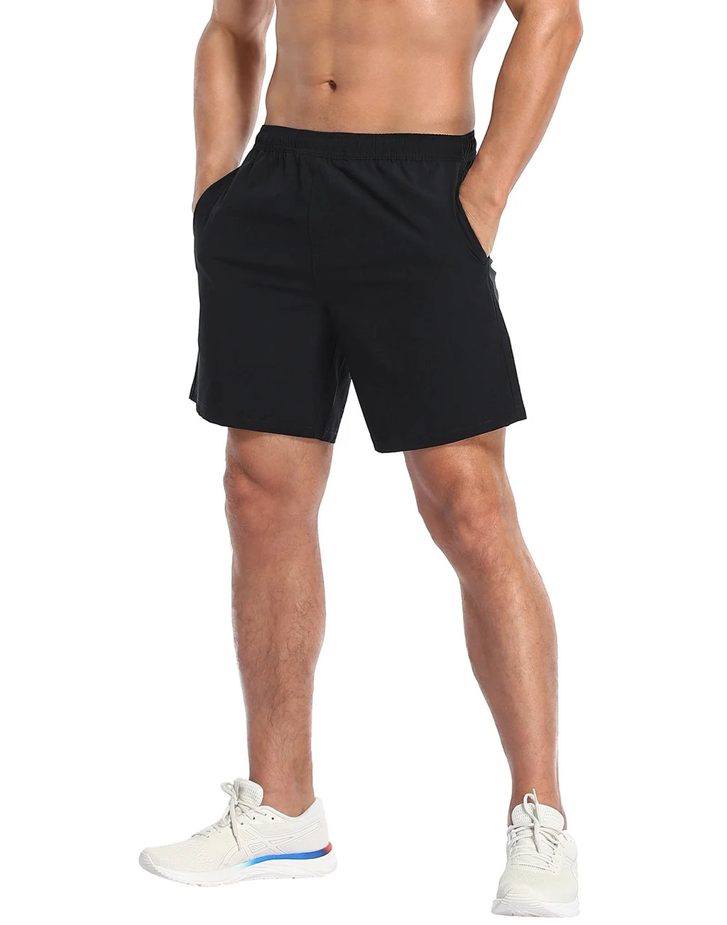 Mens 7 inch Inseam Workout Shorts with Compression Liner Q7168