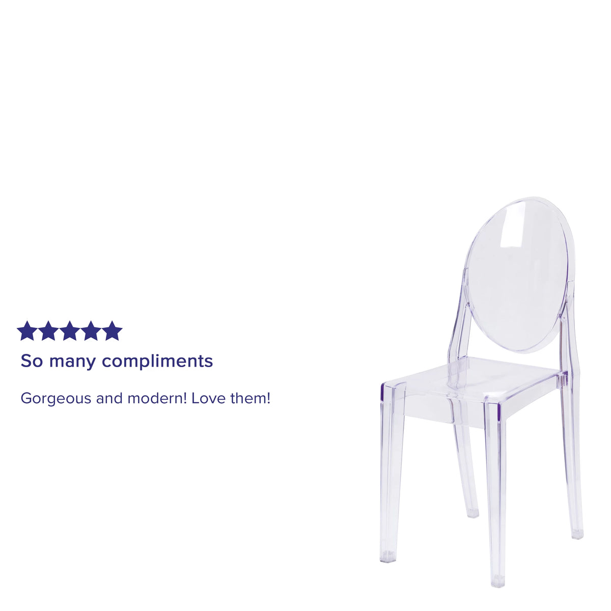 Transparent Crystal Side Chair F175