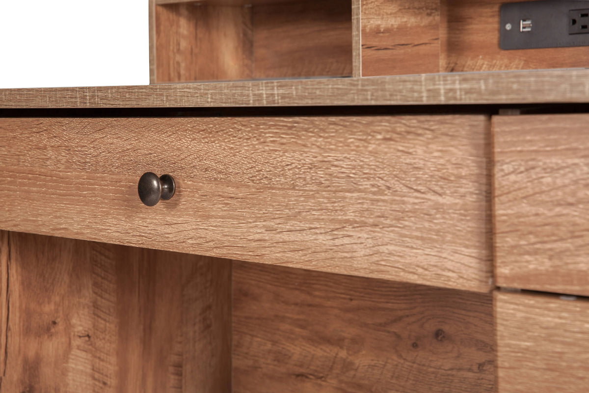 Executive Desk with Hutch, USB and Charger Hub S21415
