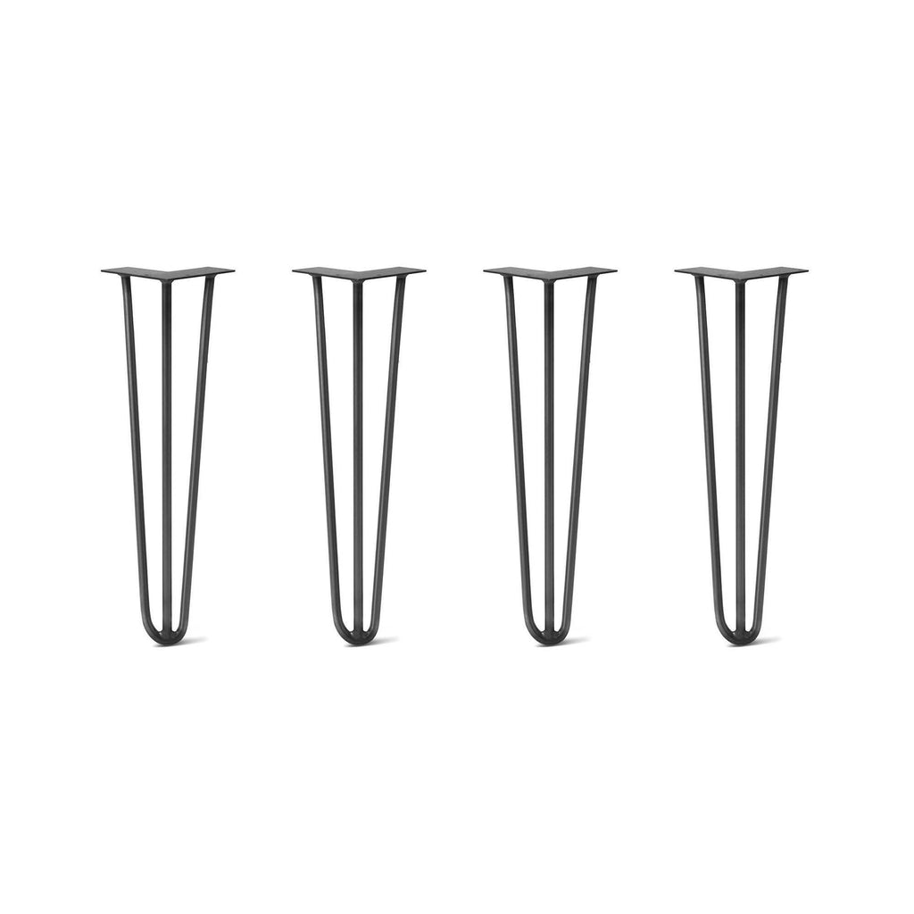 Hairpin Legs Set of 4, Jet Black, 3/8x22 I143