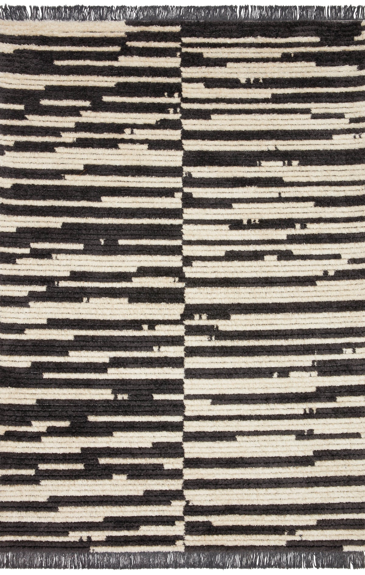 Cream Charcoal 2'7 x 12'0 Rug F945249