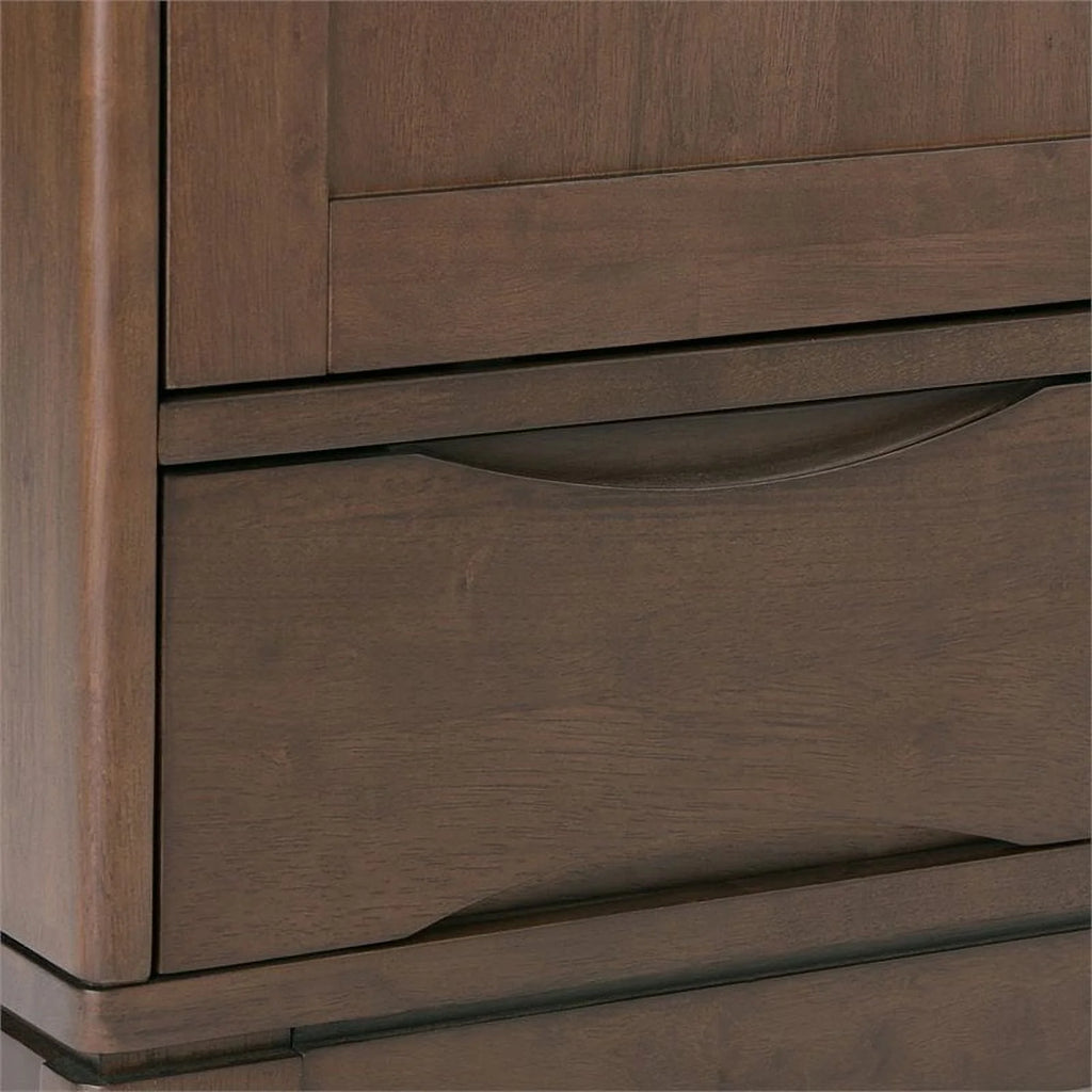 Solid Wood 48"W Medium Storage Cabinet in Walnut Brown G88285