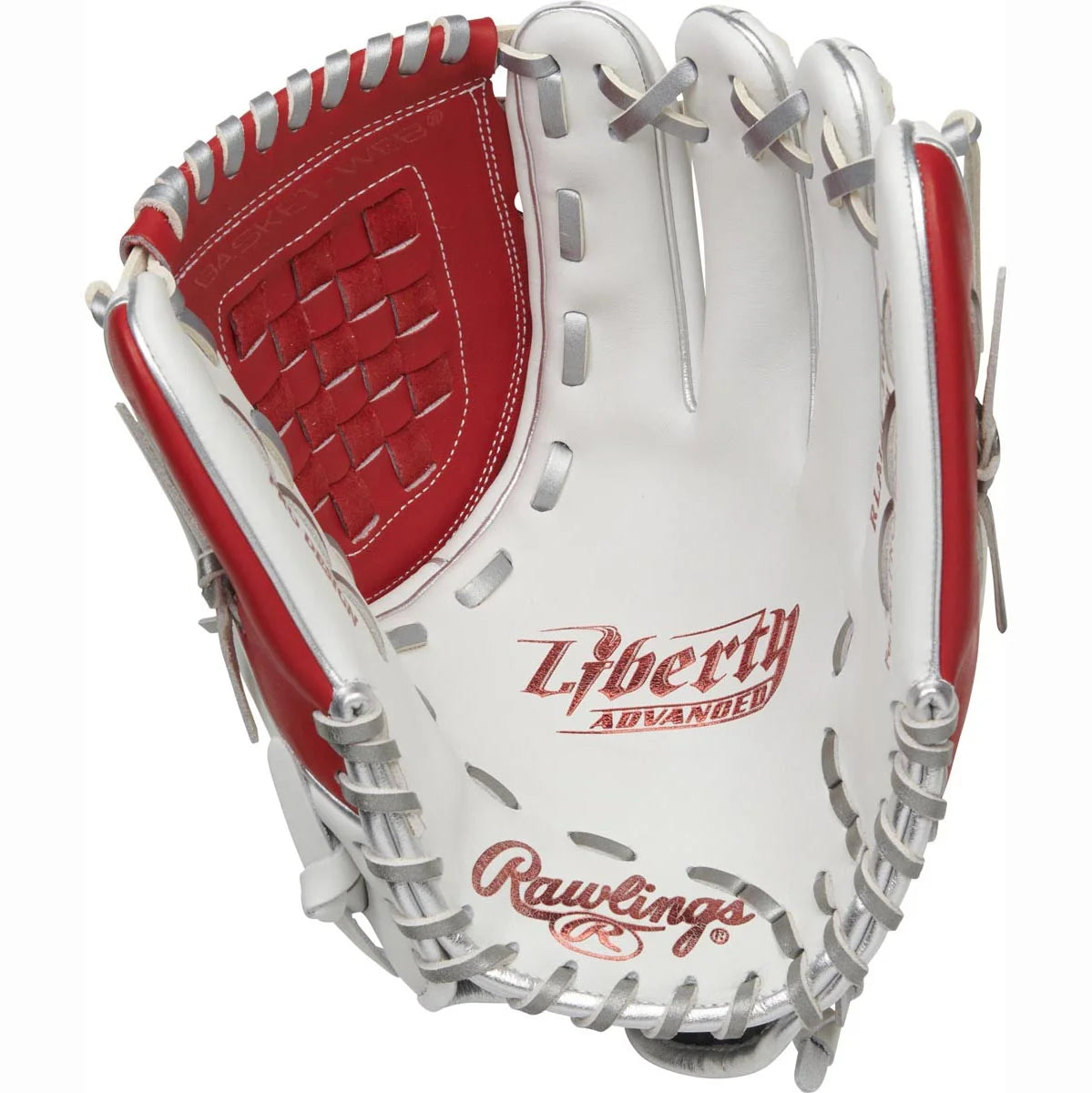 12" Fastpitch Glove White Scarlet P7417