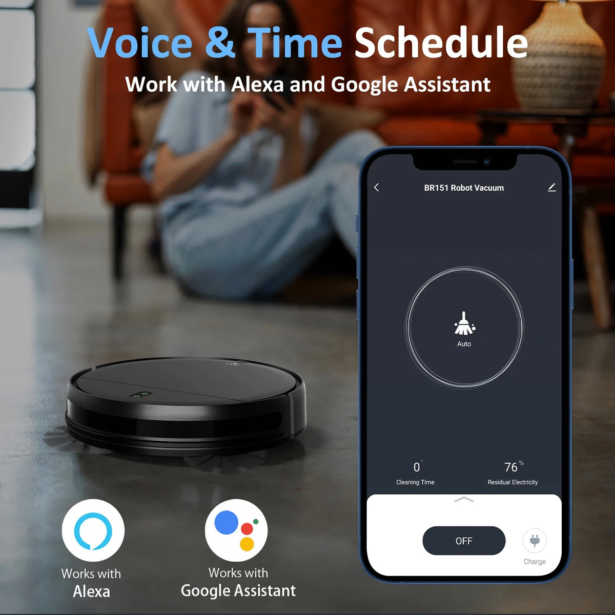 Robot Vacuum Cleaner 2 in 1 Mop Combo X95881