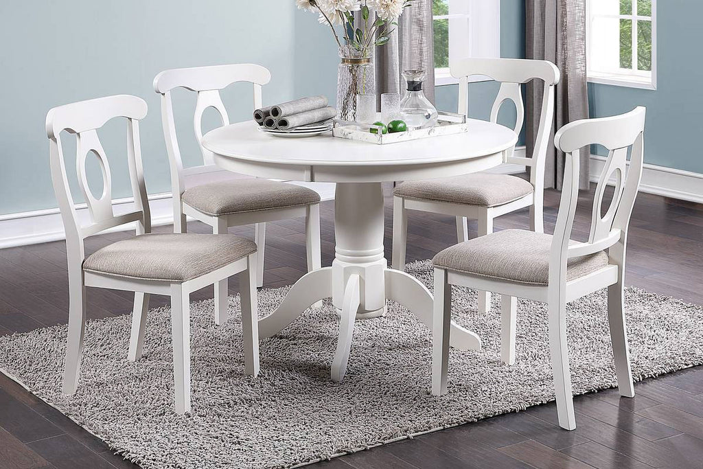 5pc Round Dining Table Set with 4 Cushion Chairs J11275