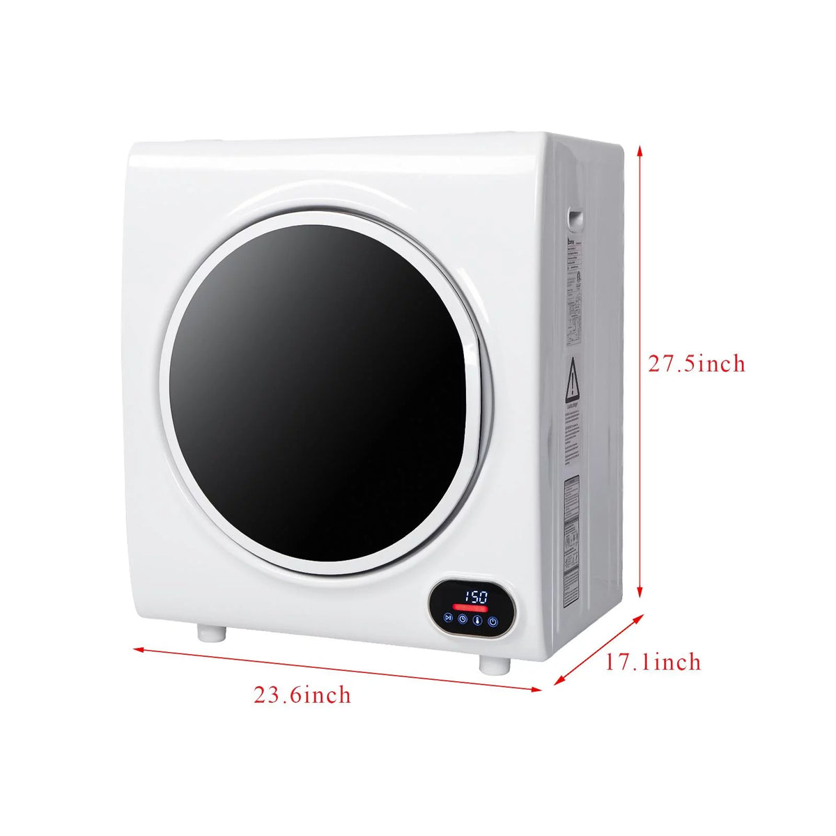 Electric Compact Portable Clothes Dryer 2.6CUFT White 110V 4KG F893