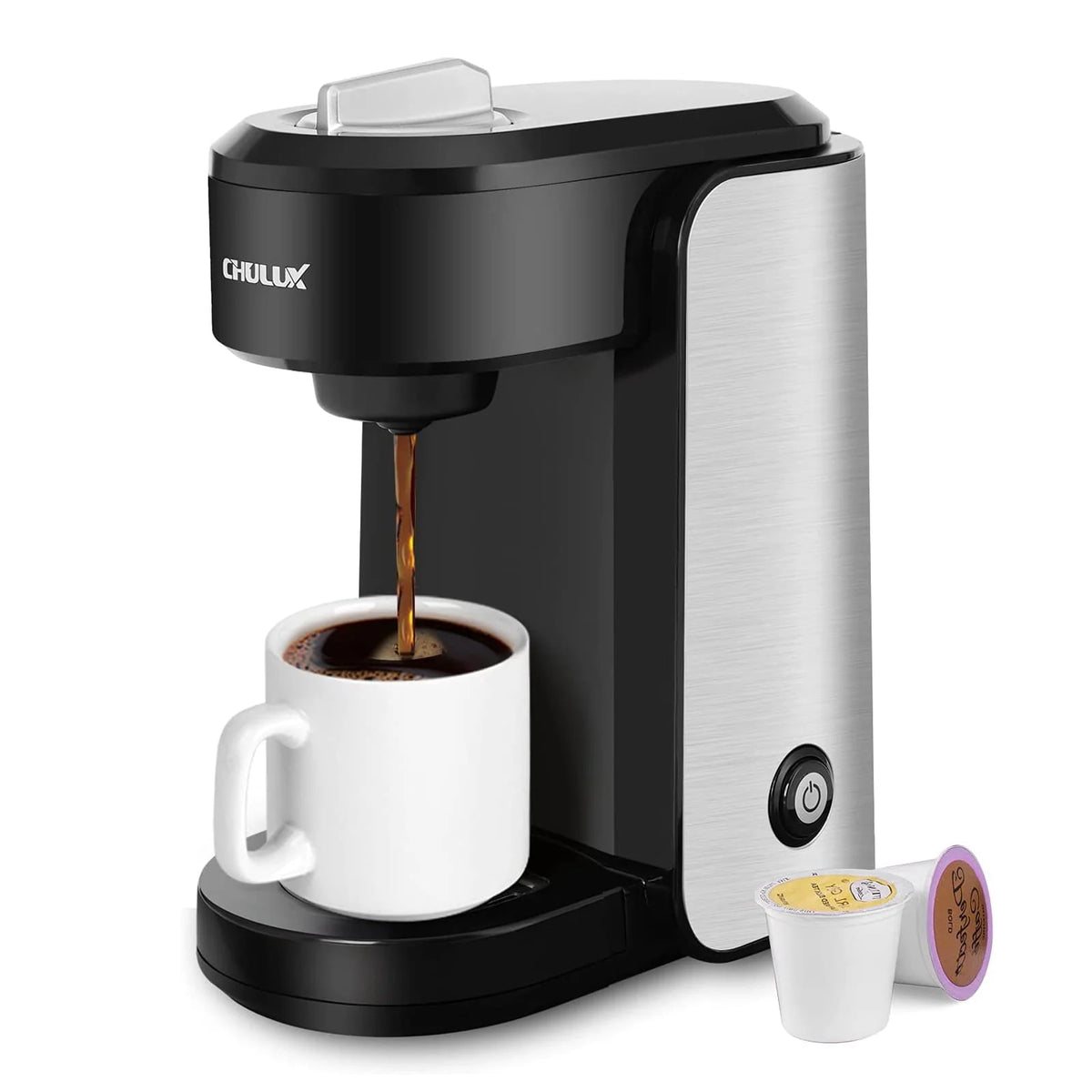 1000W Single Serve Stainless Steel Coffee Maker B5689