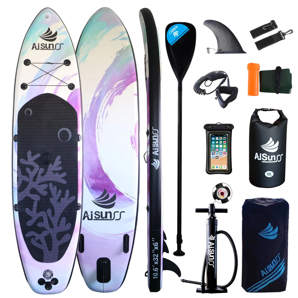 Inflatable Stand up Paddle Board 11ft Purple E78553
