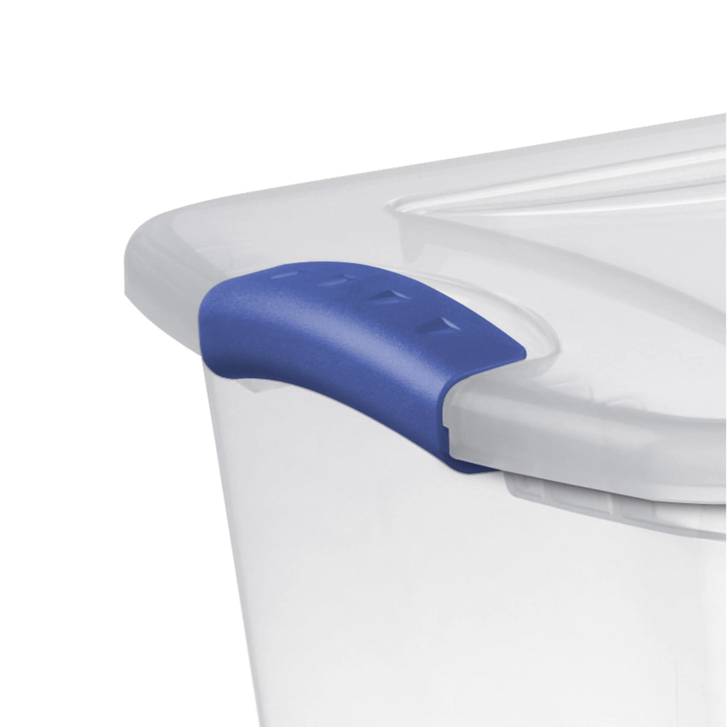 27 Qt. Latch Box Plastic, Stadium Blue, Set of 10 K700888
