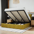 Grey King Size Lift Up Platform Bed Frame with Storage T667