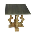 Solid Wood End Table with Zinc Top J90406