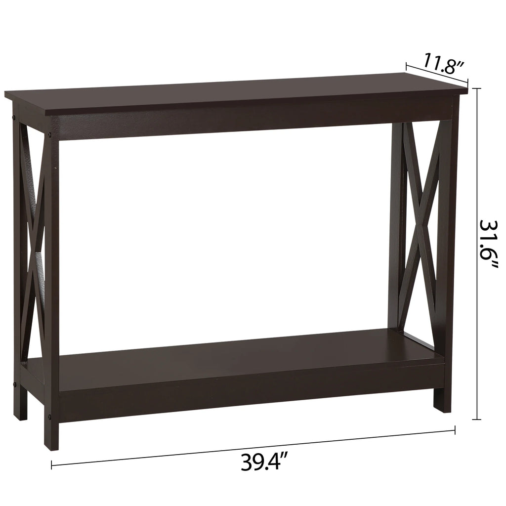 Brown Wallmount Console Table K683