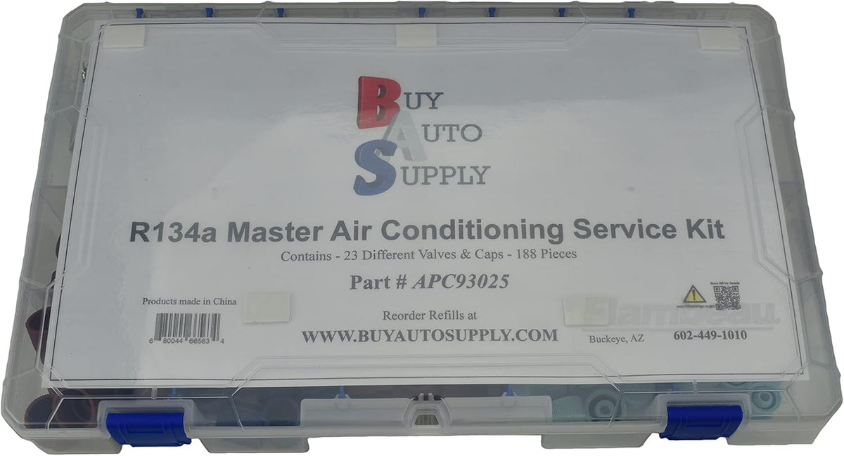 Master R134a A/C Valve Core & Cap Assortment Kit 188 Pieces Pack of 2 C1366