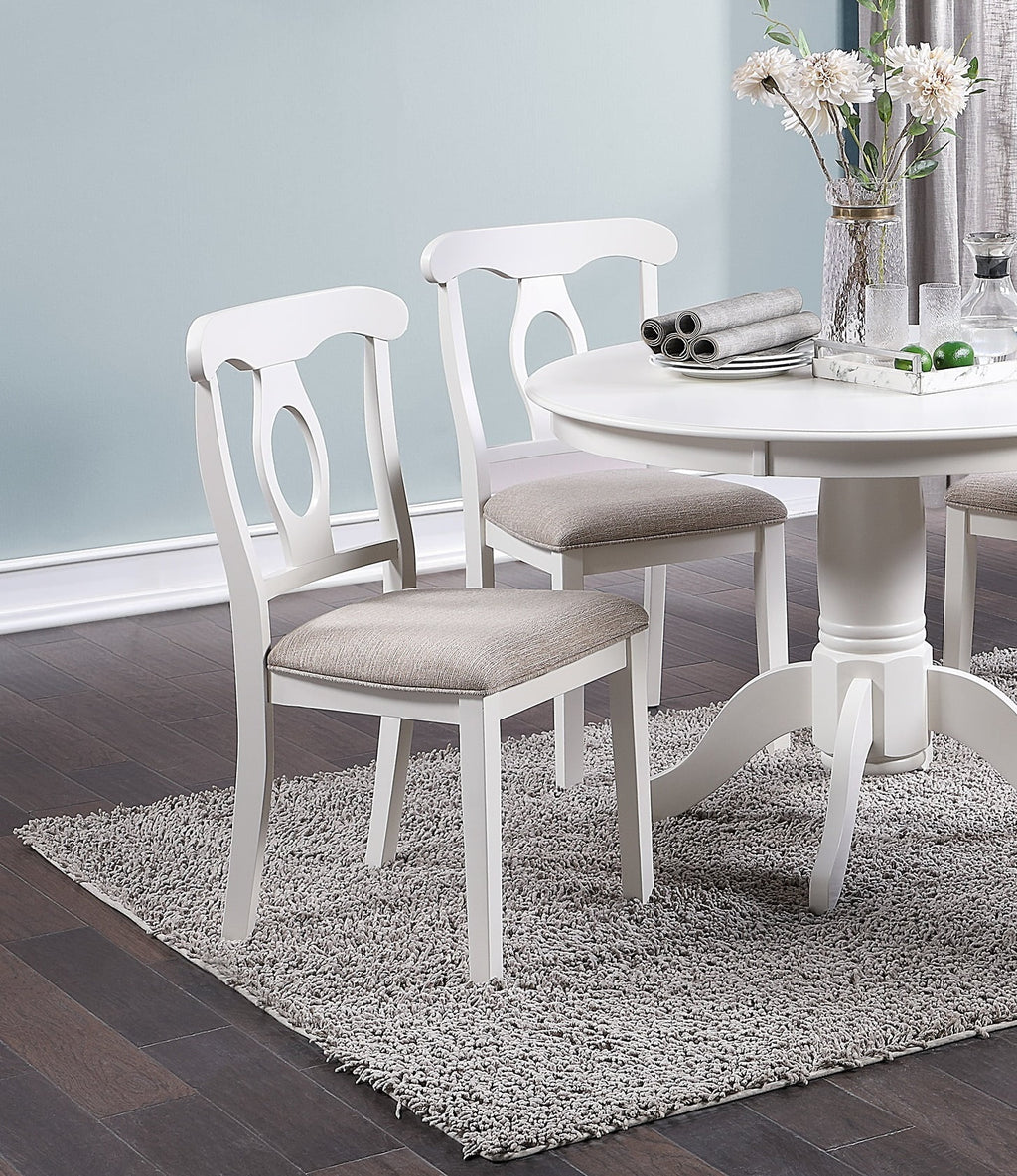 5pc Round Dining Table Set with 4 Cushion Chairs J11275