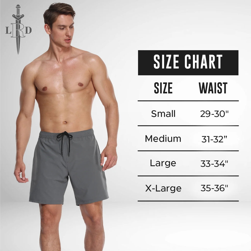 Mens 7 inch Inseam Workout Shorts with Compression Liner Q7168