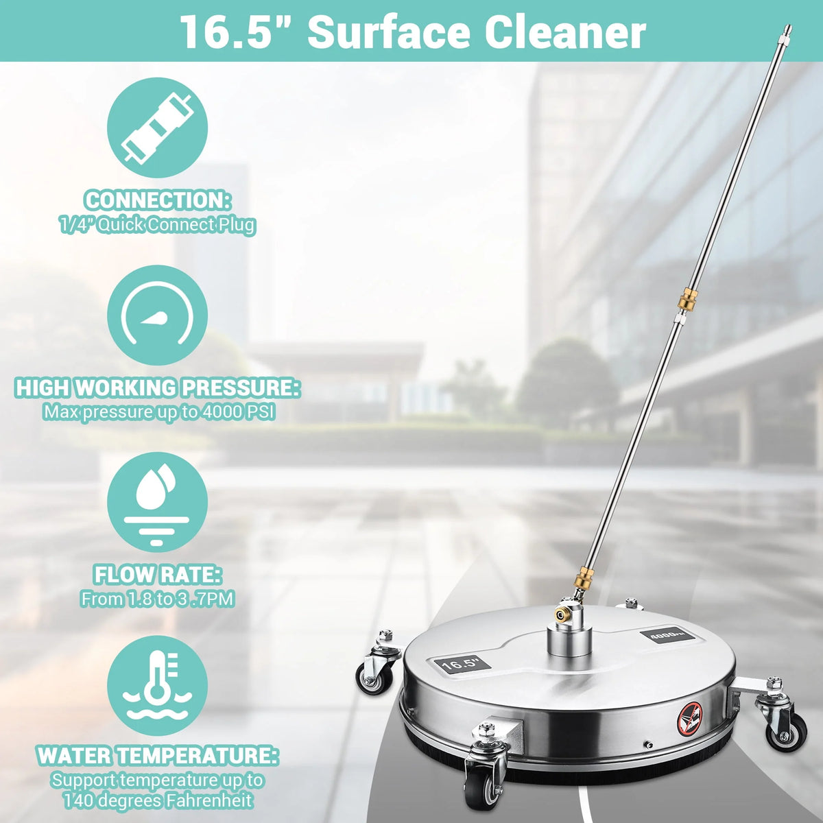 13 Pressure Washer Surface Cleaner Black 2500 PSI N64164