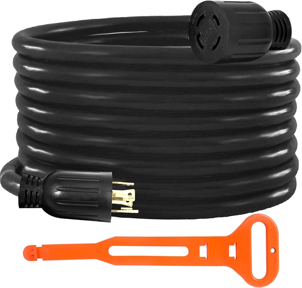 10FT 30 Amp 4 Wire 10 Gauge Generator Extension Cord Twist Lock Connectors Pack of 2 S675169