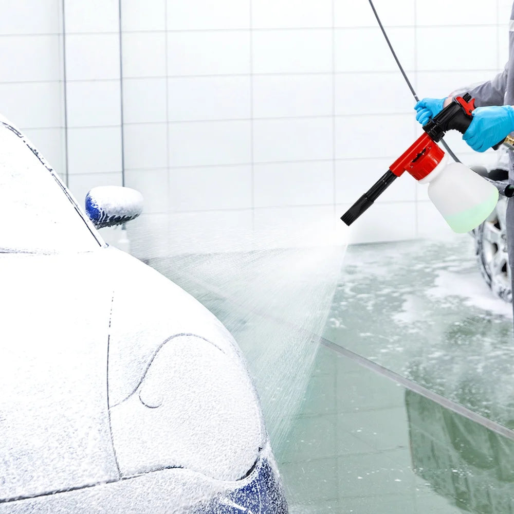 Car Wash Foam Sprayer Nozzle Kit with 1 Liter Bottle Universal Connectors I805