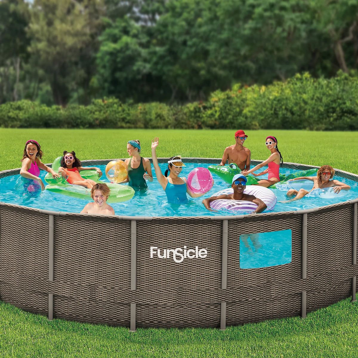 18 ft Round Above Ground Frame Swimming Pool F316987