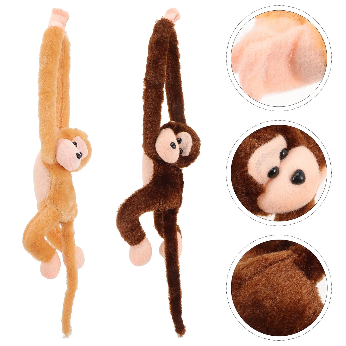 2Pcs Hanging Plush Monkey Doll Stuffed Animal Toy J687